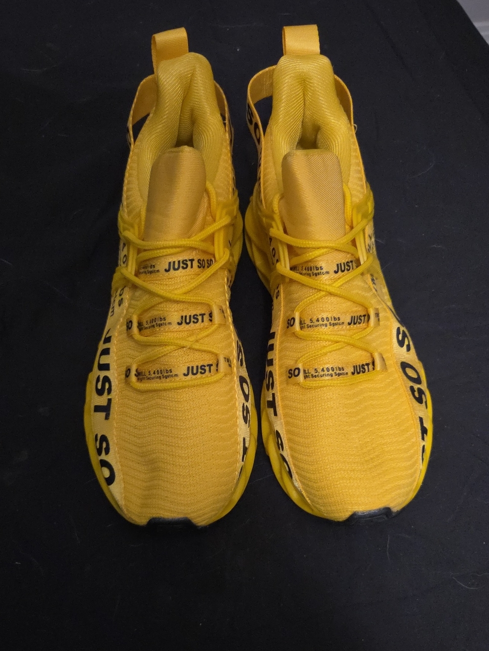 Yellow Athletic Slip-On Sneakers with Graphic Detail